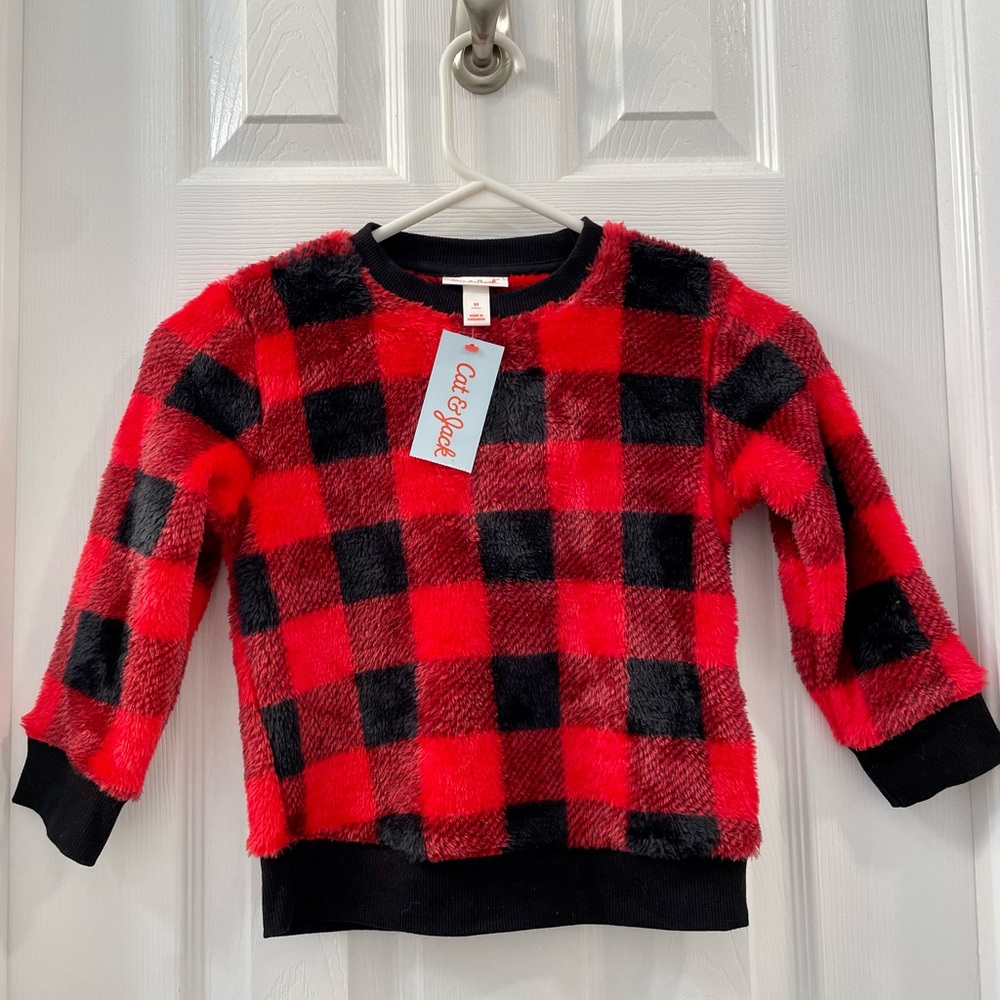 NWT Cat & Jack fleece sweater Sz 3T unisex